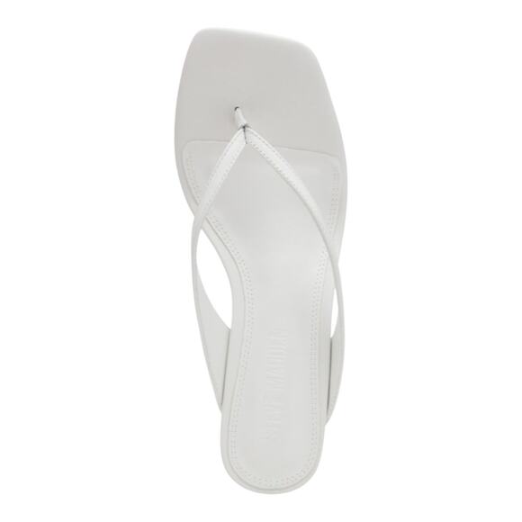 Steve Madden Women's Ninna Blade Heel Thong Sandals White Size 7 1/2 - Picture 3 of 4